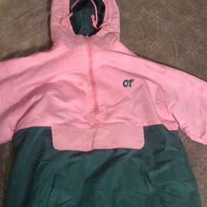 Odd Future Pink and Green Skateboard Coach Jacket
